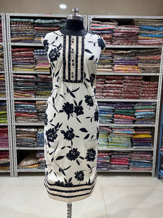 Style Cotton Office Wear Suit Fabric with Chiffon embroidery dupatta
