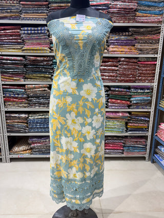 Cotton Party Wear Suit Fabric with cotton dupatta 000729