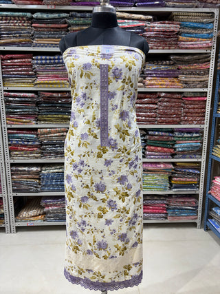 Mauve Color Office Wear Suit Dress Material fabric with cotton dupatta 000519