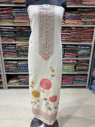 Cotton Office Wear Suit Fabric with Cotton dupatta (with extra lining included)  000705