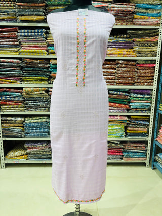 Pure Cotton Suit with embroidery work on neck and digital printed dupatta (GSVKKFPERK0002)