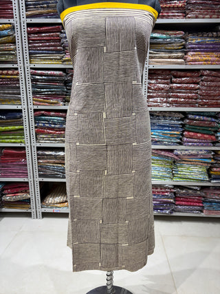 Cotton Handblock Office Wear Suit fabric with Kota doria Dupatta 2123