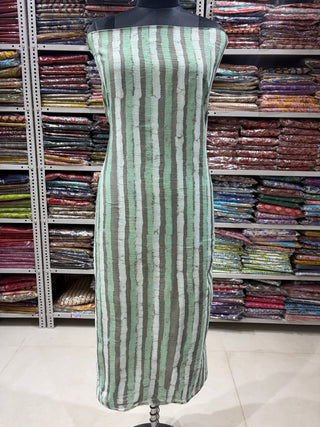 Handblock Chanderi Suit Material with Chanderi Dupatta(Lining Included) 2287