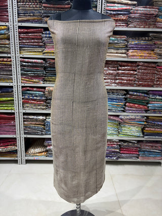 Handblock Chanderi Suit Material with Chanderi Dupatta(Lining Included) 2284