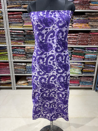 Handblock Chanderi Suit Material with Chanderi Dupatta(Lining Included)