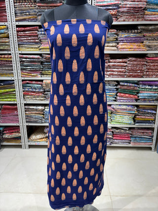 Handblock Cotton Suit Material with Cotton Dupatta