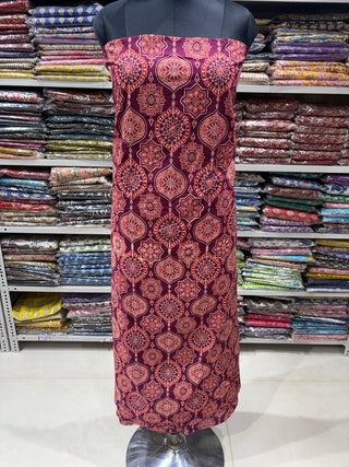 Handblock Cotton Suit Material with Cotton Dupatta