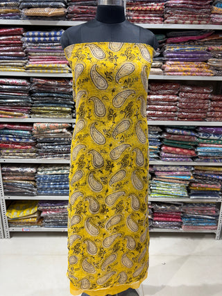 Hand block kota doria suit set for office wear (with extra lining included)