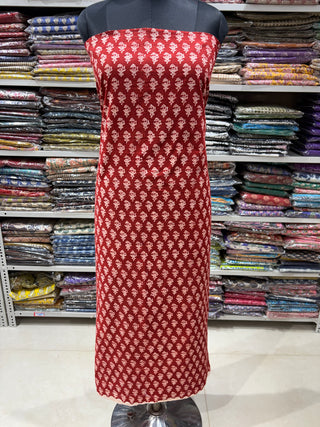 Cotton Handblock Office Wear Suit fabric with Kota doria Dupatta