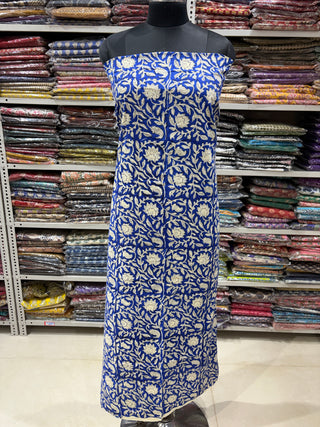 Cotton Handblock Office Wear Suit fabric with Kota doria Dupatta