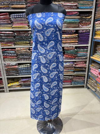 Premium Cotton Block Print Office Wear Suit fabric with Kota Doria Dupatta (44 inch width) and Heavy Bottom