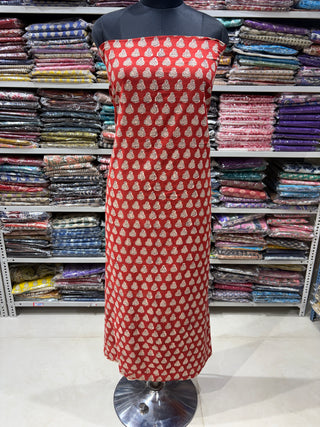 Premium Cotton Handblock Suit fabric with Chiffon Dupatta