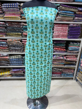 Premium Cotton Handblock Suit fabric with Chiffon Dupatta