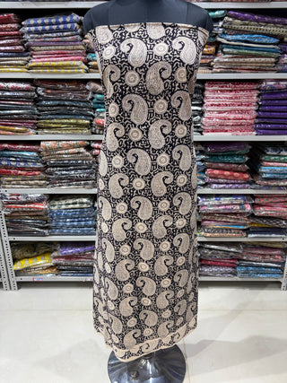 Premium Cotton Handblock Suit fabric with Chiffon Dupatta