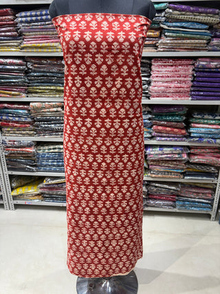 Premium Cotton Handblock Suit fabric with Chiffon Dupatta