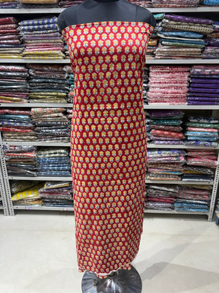 Premium Cotton Handblock Suit fabric with Chiffon Dupatta