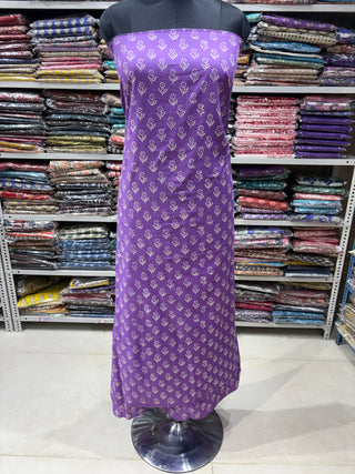 Premium Cotton Handblock Suit fabric with Chiffon Dupatta