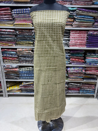 Premium Cotton Handblock Suit fabric with Chiffon Dupatta