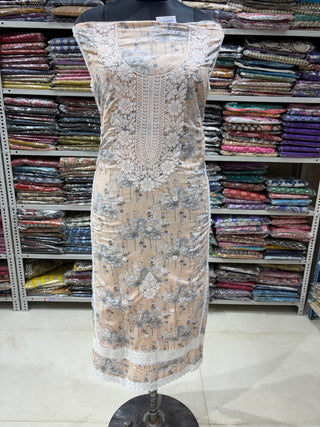 Cotton Office Wear Embroidery Suit Fabric with Cotton dupatta