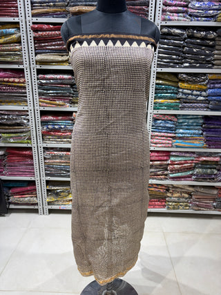 Handblock Chanderi Suit Material with Chanderi Dupatta(Lining Included)