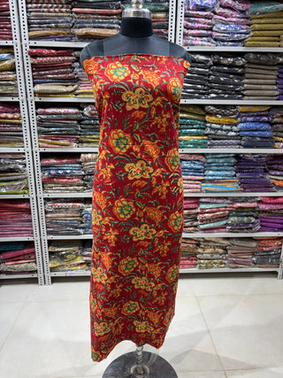 Cotton Handblock Office Wear Suit fabric with Kota Doria Dupatta (Suit Fabric #2322)