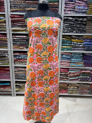 Handblock Cotton Office Wear Top Dupatta Combo