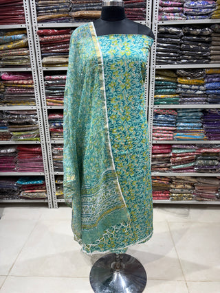 Handblock Cotton Office Wear Top Dupatta Combo