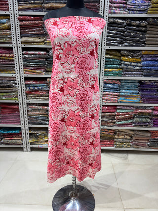 Cotton Handblock Office Wear Suit fabric with Kota Doria Dupatta (Suit Fabric #2342)