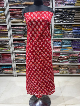 Handblock Cotton Office Wear Top Bottom and Dupatta Combo (Suit Fabric #2343)