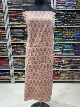 Handblock Cotton Office Wear Top Dupatta Combo (Suit Fabric #2347)