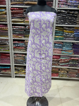 Handblock Cotton Office Wear Top  Bottom and Dupatta Combo (Suit Fabric #2359)