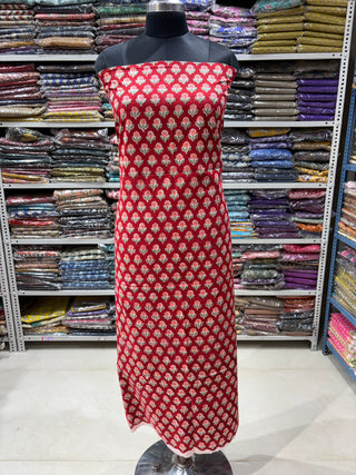 Cotton Handblock Office Wear Suit fabric with Kota Doria Dupatta