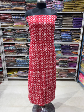 Cotton Handblock Office Wear Suit fabric with Kota Doria Dupatta