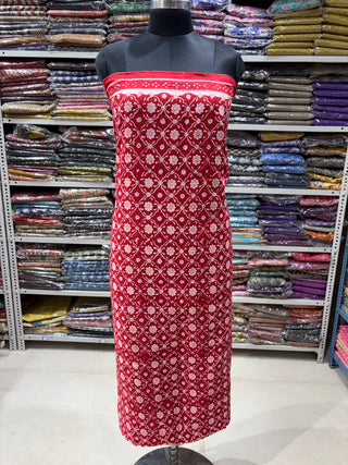 Cotton Handblock Office Wear Suit fabric with Kota Doria Dupatta