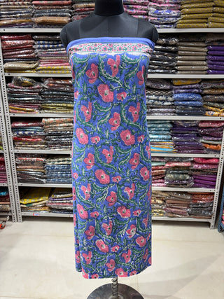 Cotton Handblock Office Wear Suit fabric with Kota Doria Dupatta