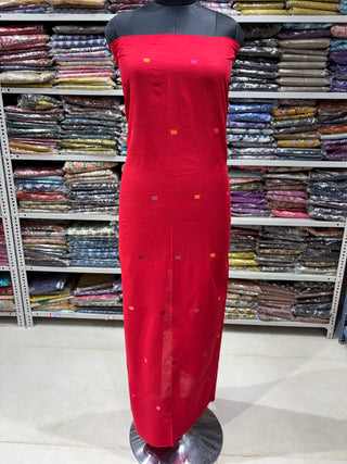 Handloom Cotton Needle Jamdani Top With Dupatta Set (Suit Fabric #2375)