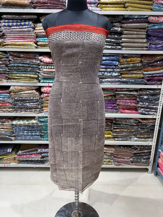 Hand block kota doria suit set for office wear (with extra lining included)