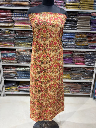 Sanganeri Print Cotton Handblock Office Wear Suit fabric with  Sanganeri Kota Doria Dupatta
