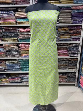 Handblock Cotton Suit Material with Cotton Dupatta
