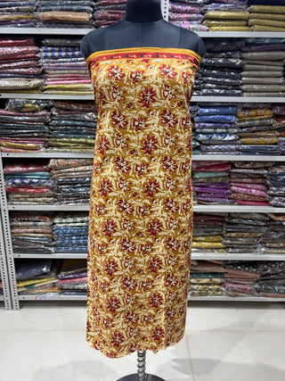 Handblock Cotton Suit Material with Cotton Dupatta