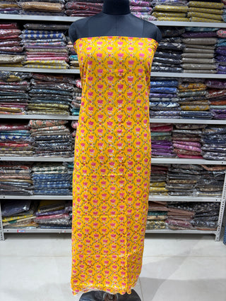 Handblock Cotton Suit Material with Cotton Dupatta