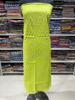Handblock Cotton Suit Material with Cotton Dupatta