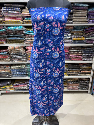 Handblock Cotton Office Wear Suit fabric with Kota Doria Dupatta (#2397)