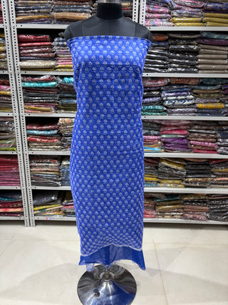Hand block kota doria suit set for office wear (with extra lining included)