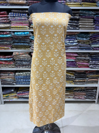 Handblock Cotton Suit Material with Cotton Dupatta