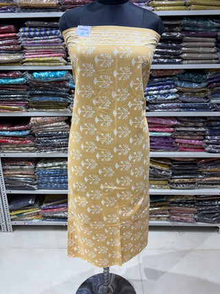 Handblock Cotton Suit Material with Cotton Dupatta