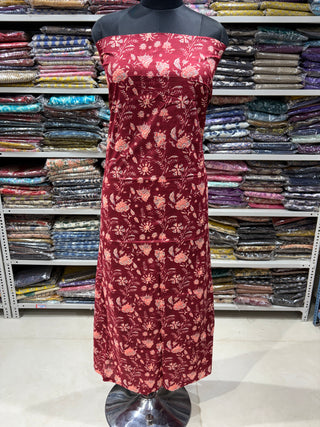 Handblock Cotton Suit Material with Cotton Dupatta