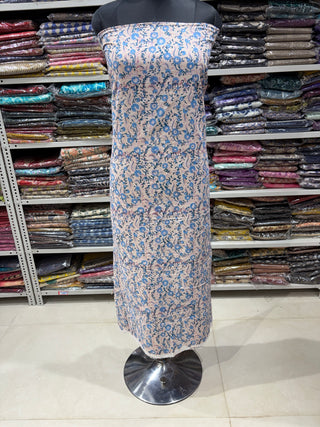 Handblock Cotton Suit Material with Cotton Dupatta