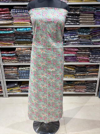 Handblock Cotton Suit Material with Cotton Dupatta