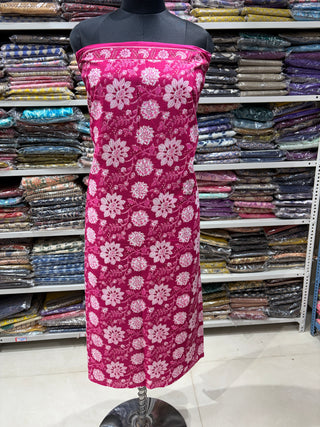 Handblock Cotton Suit Material with Cotton Dupatta